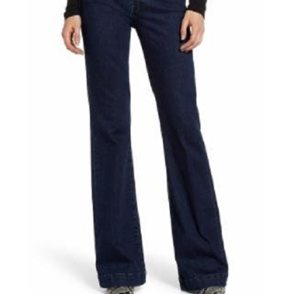 7FAMK DOJO Jeans Wide Flare Leg Dark 7 For Mankind - Picture 1 of 6